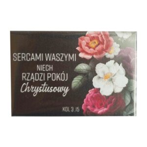 Magnes z wypukłością Sercami waszymi niech rządzi pokój Chrystusowy