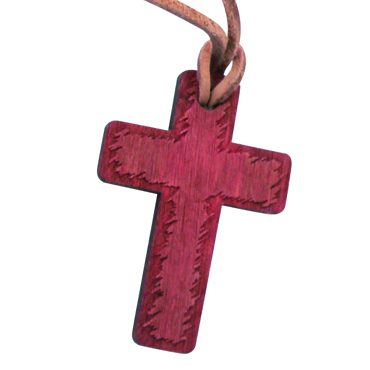 Zawieszka drewniana, ryba, krzyżyk, gołębica - obrazek 3