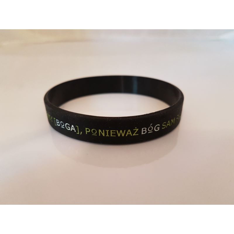 Opaska silikonowa - My miłujemy Boga - obrazek 2