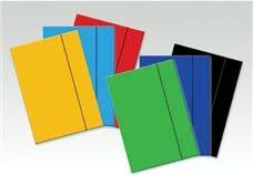 Teczka papierowa kolorowa lakierowan z gumką
