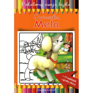 Owieczka Mela kolorowanka + naklejki