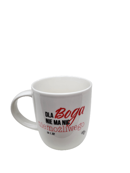 Kubek Dla Boga nie ma nic niemożliwego Łk.1,37 MG