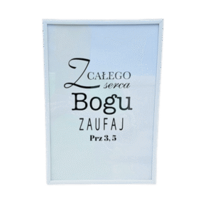 Ramka ozdobna Z całego serca Bogu zaufaj Przyp.3,5