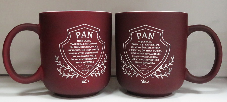 Kubek ceramiczny matowy Pan moją skałą - obrazek 2