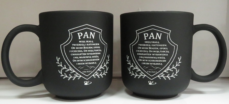Kubek ceramiczny matowy Pan moją skałą - obrazek 3