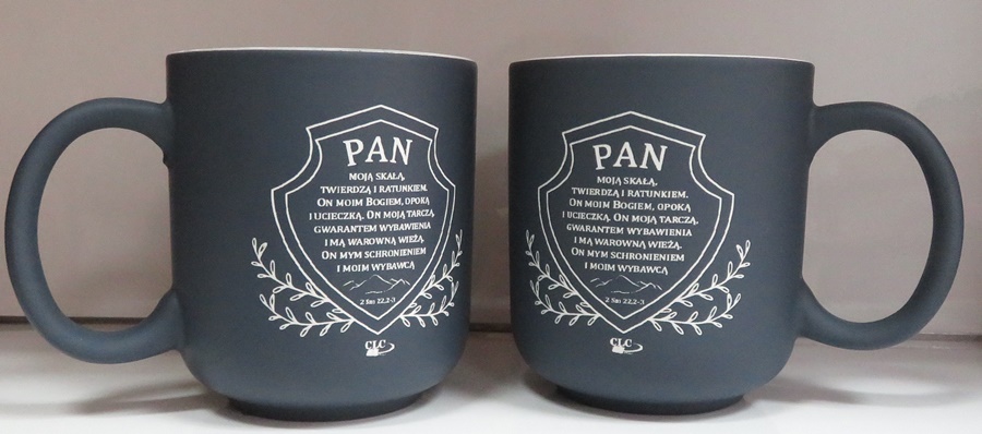 Kubek ceramiczny matowy Pan moją skałą