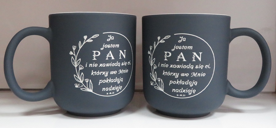 Kubek ceramiczny matowy Ja jestem Pan - obrazek 2