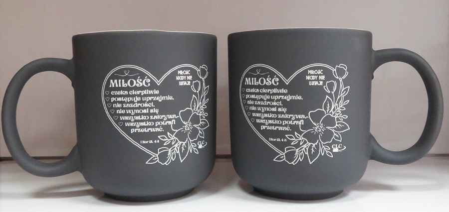 Kubek ceramiczny matowy Miłość - obrazek 3
