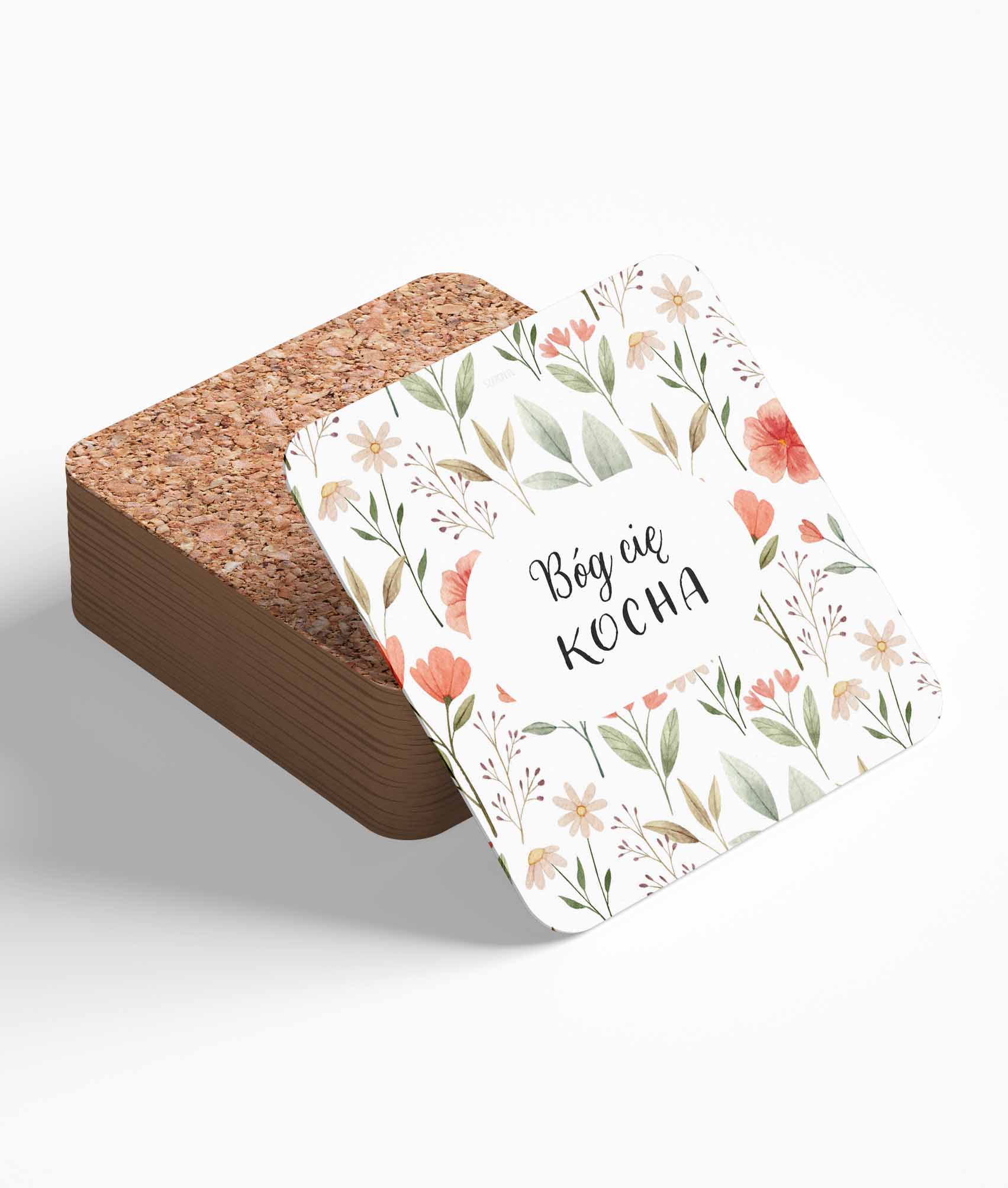 Podkładki korkowe Bóg cię kocha