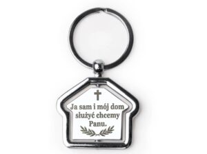Brelok metalowy Ja sam i mój dom służyć chcemy