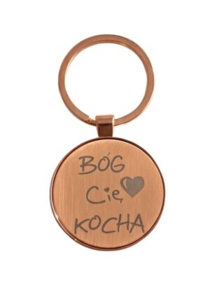 Brelok metalowy Bóg cię kocha